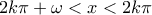 2k\pi +\omega <x<2k\pi 2k\pi +\omega <x<2k\pi