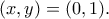 \displaystyle{(x,y)=(0,1).} \displaystyle{(x,y)=(0,1).}