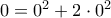0=0^2+2\cdot 0^2 0=0^2+2\cdot 0^2