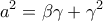 \displaystyle{a^2 =\beta \gamma +\gamma ^2} \displaystyle{a^2 =\beta \gamma +\gamma ^2}