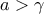 a>\gamma a>\gamma