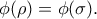 \phi (\rho ) =\phi (\sigma ). \phi (\rho ) =\phi (\sigma ).