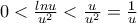0<\frac{lnu}{u^2}<\frac{u}{u^2}=\frac{1}{u} 0<\frac{lnu}{u^2}<\frac{u}{u^2}=\frac{1}{u}
