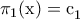 \displaystyle{
\pi _{\rm 1} {\rm (x) = c}_{\rm 1}
} \displaystyle{
\pi _{\rm 1} {\rm (x) = c}_{\rm 1}
}