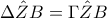 \Delta \hat Z B=\Gamma \hat Z B \Delta \hat Z B=\Gamma \hat Z B