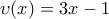 \upsilon (x)=3x-1 \upsilon (x)=3x-1