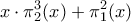 \displaystyle{
x \cdot \pi _2^3 (x) + \pi _1^2 (x)
} \displaystyle{
x \cdot \pi _2^3 (x) + \pi _1^2 (x)
}
