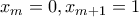 x_m=0,x_{m+1}=1 x_m=0,x_{m+1}=1