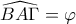 \displaystyle{\widehat{BA\Gamma}=\varphi } \displaystyle{\widehat{BA\Gamma}=\varphi }