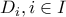 \displaystyle{D_i, i \in I} \displaystyle{D_i, i \in I}