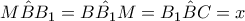 M\hat{B}B_1=B\hat{B_1}M=B_1\hat{B}C=x M\hat{B}B_1=B\hat{B_1}M=B_1\hat{B}C=x