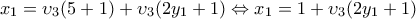 x_1=\upsilon_3(5+1)+\upsilon_3(2y_1+1)\Leftrightarrow x_1=1+\upsilon_3(2y_1+1)