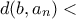 d(b, a_n)< d(b, a_n)<