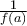 \frac{1}{f(a)}