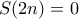 S (2n) = 0