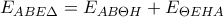 {E_{ABE\Delta} = E_{AB\Theta H} + E_{\Theta EHA}