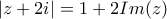 \left | z+2i \right |=1+2Im(z)