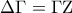 \Delta \Gamma  = \Gamma {\rm Z}