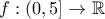 f:(0,5] \to \mathbb{R}