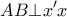  \displaystyle AB \bot x'x