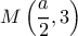 M\left( {\dfrac{a}{2},3} \right)