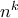 n^{k}