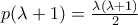 p(\lambda +1)=\frac{\lambda (\lambda +1)}{2}