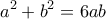 \displaystyle{a^2 +b^2 =6ab} \displaystyle{a^2 +b^2 =6ab}