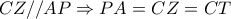 CZ//AP\Rightarrow PA=CZ=CT