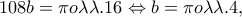 108b=\pi o\lambda \lambda .16\Leftrightarrow b=\pi o\lambda \lambda .4,