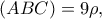 \displaystyle (ABC) = 9\rho, 