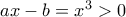 ax-b=x^3>0
