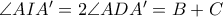 \angle AIA'= 2\angle ADA' = B+C