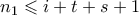 n_1 \leqslant i+t+s+1 n_1 \leqslant i+t+s+1