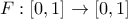 F:[0,1] \to [0,1]