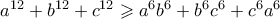 a^{12} + b^{12} + c^{12} \geqslant a^6b^6 + b^6c^6 + c^6a^6