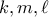 k,m,\ell