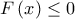 \displaystyle{F\left( x \right) \le 0}