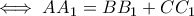 \iff AA_1=BB_1+CC_1