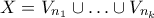 X=V_{n_1}\cup\ldots\cup V_{n_k}