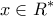 \displaystyle{x\in R^{*}}