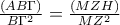 \frac{\left(AB\Gamma  \right)}{B\Gamma ^{2}}=\frac{\left(MZH\right)}{MZ^{2}}