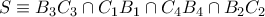 S\equiv {{B}_{3}}{{C}_{3}}\cap {{C}_{1}}{{B}_{1}}\cap {{C}_{4}}{{B}_{4}}\cap {{B}_{2}}{{C}_{2}}