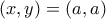 (x,y) = (a ,a )