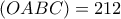 (OABC) = 212 (OABC) = 212