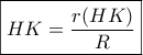 \boxed{HK = \frac{{r(HK)}}{R}}