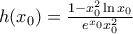 h({{x}_{0}})=\frac{1-x_{0}^{2}\ln {{x}_{0}}}{{{e}^{{{x}_{0}}}}x_{0}^{2}}