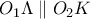 O_{1}\Lambda \parallel O_{2}K