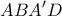 \displaystyle{ 
ABA'D 
}