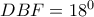 DBF={{18}^{0}}